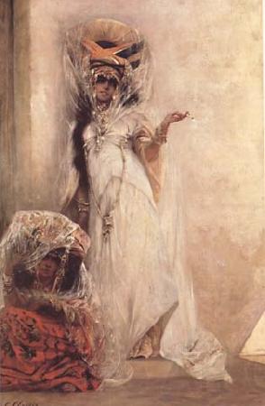 Georges Clairin Deux femmes Ouled-Naiil (mk32) France oil painting art